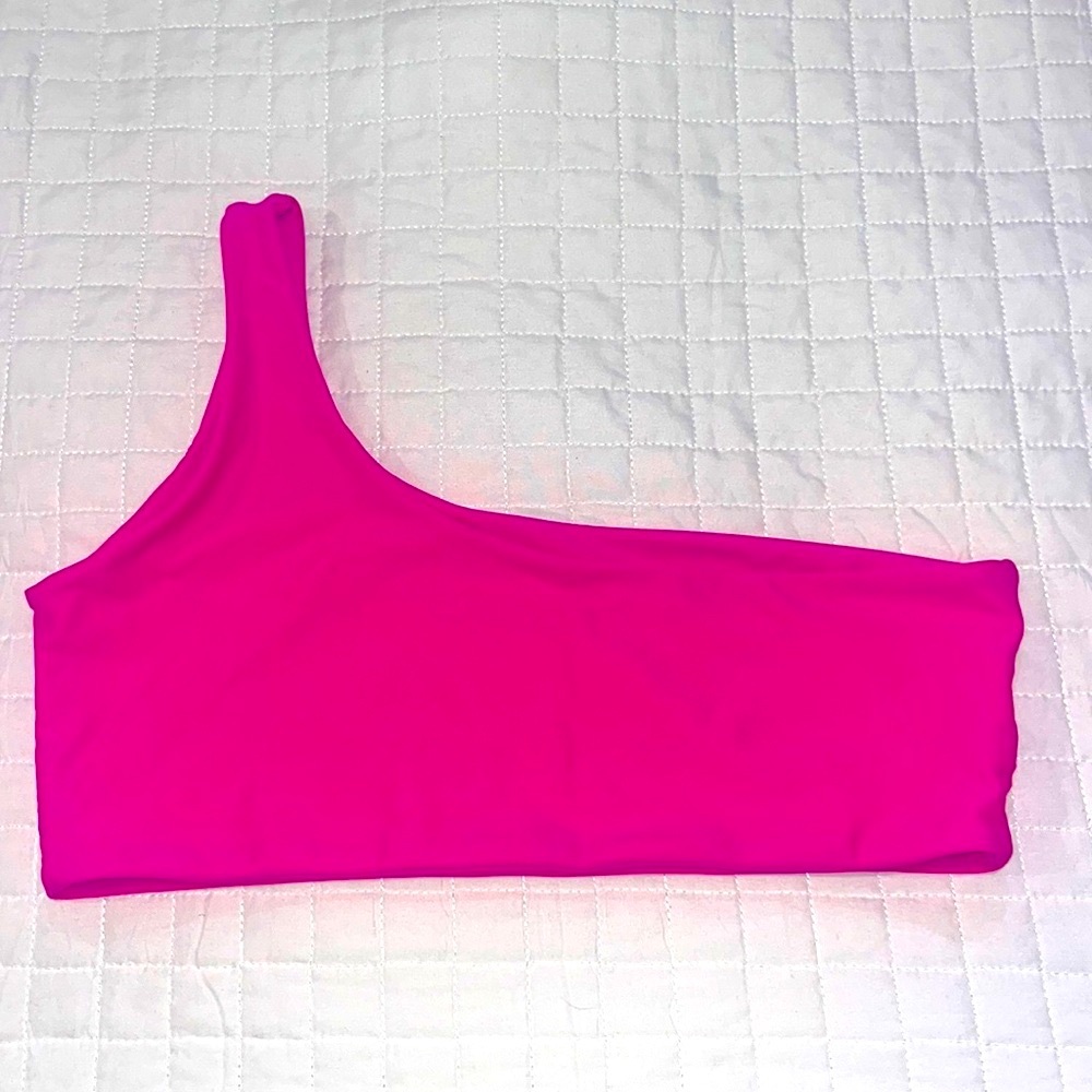 HOT PINK SINGLE STRAP BIKINI TOP 💖
